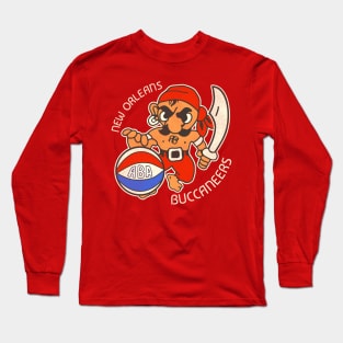 Defunct New Orleans Buccaneers Basketball Team Long Sleeve T-Shirt